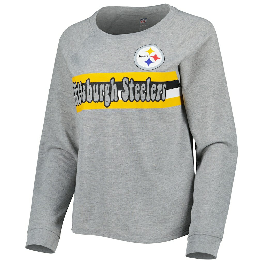 Pittsburgh Steelers Juniors All Striped Up Raglan Long Sleeve T-Shirt | NFL Outlet