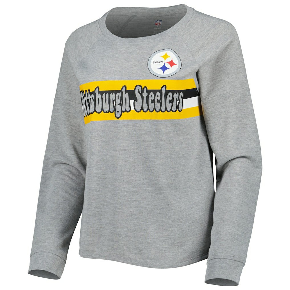 Pittsburgh Steelers Juniors All Striped Up Raglan Long Sleeve T-Shirt | NFL Outlet