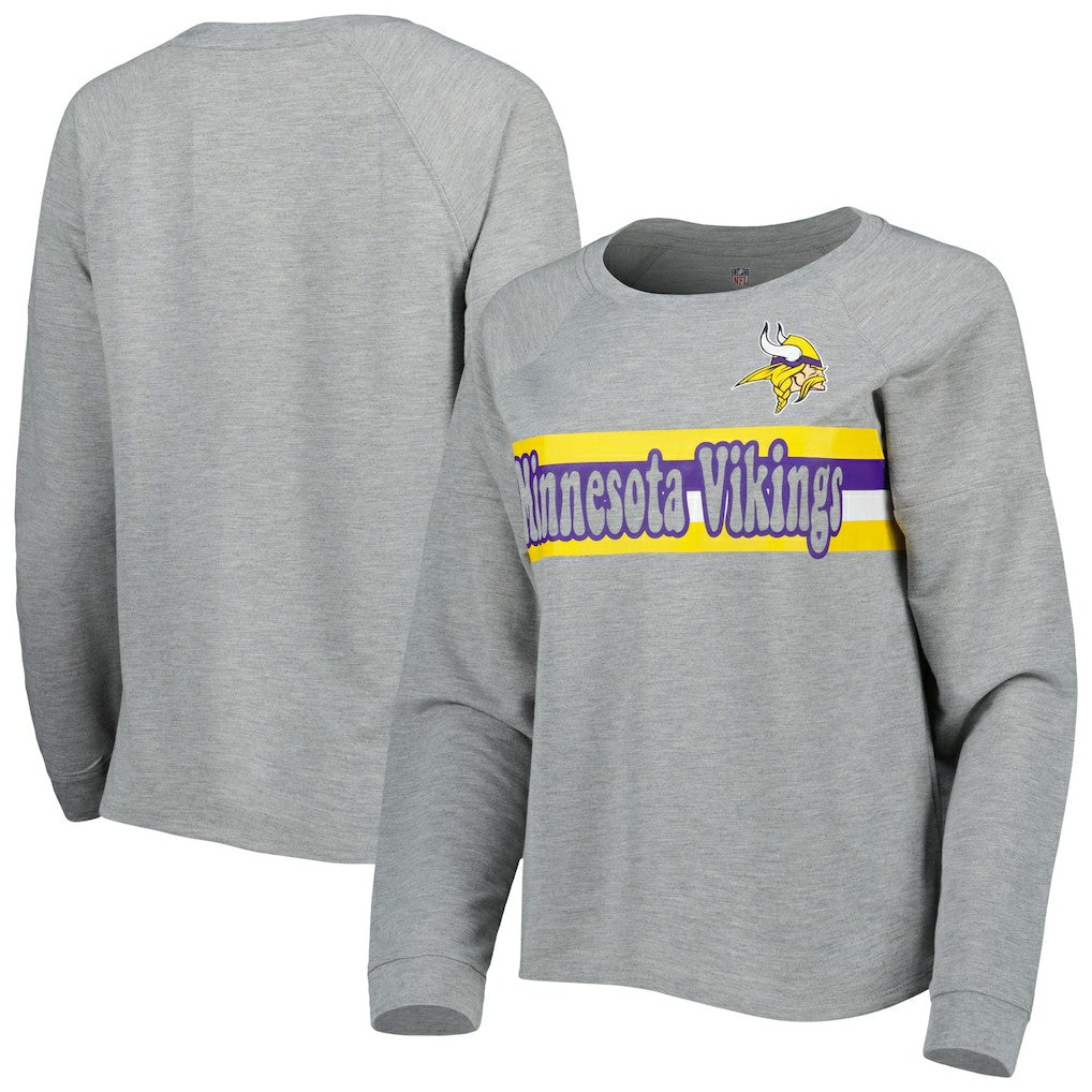 Minnesota Vikings Juniors All Striped Up Raglan Long Sleeve T-Shirt | NFL Near me