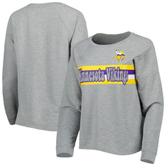 Minnesota Vikings Juniors All Striped Up Raglan Long Sleeve T-Shirt | NFL Near me