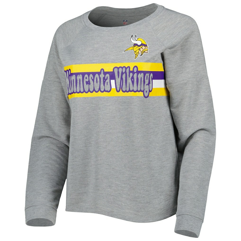 Minnesota Vikings Juniors All Striped Up Raglan Long Sleeve T-Shirt | NFL Near me