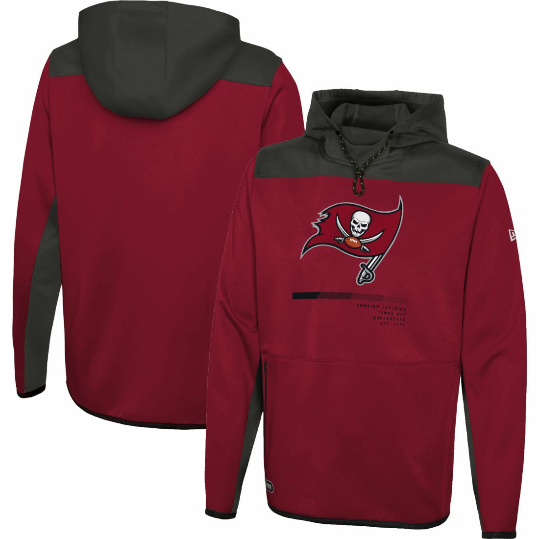 Tampa Bay Buccaneers Combine Authentic Hard Hitter Pullover Hoodie | NFL Discount