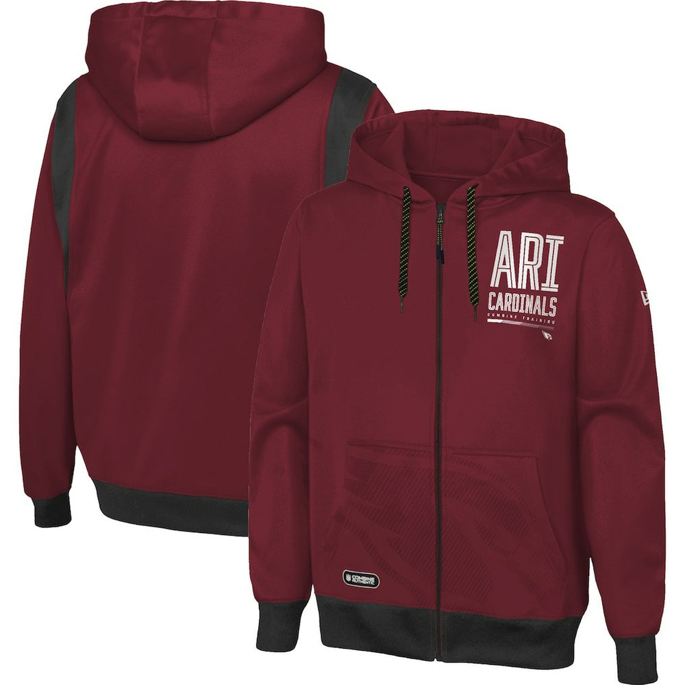 Arizona Cardinals Combine Authentic Drop Back Full-Zip Hoodie | NFL Sale