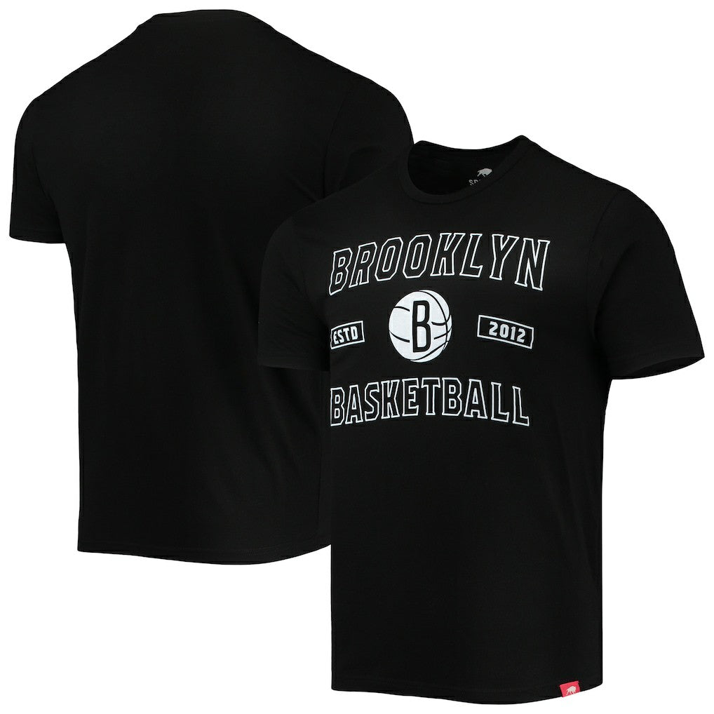 Black Brooklyn Nets Sportiqe Tri-Blend T-Shirt | NBA