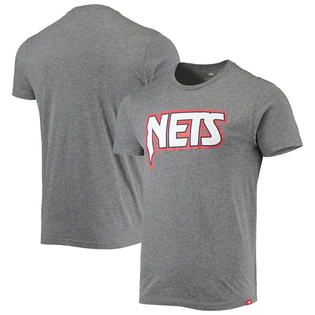 Heathered Gray Brooklyn Nets Sportiqe Moments Mixtape Comfy Tri-Blend T-Shirt | NBA