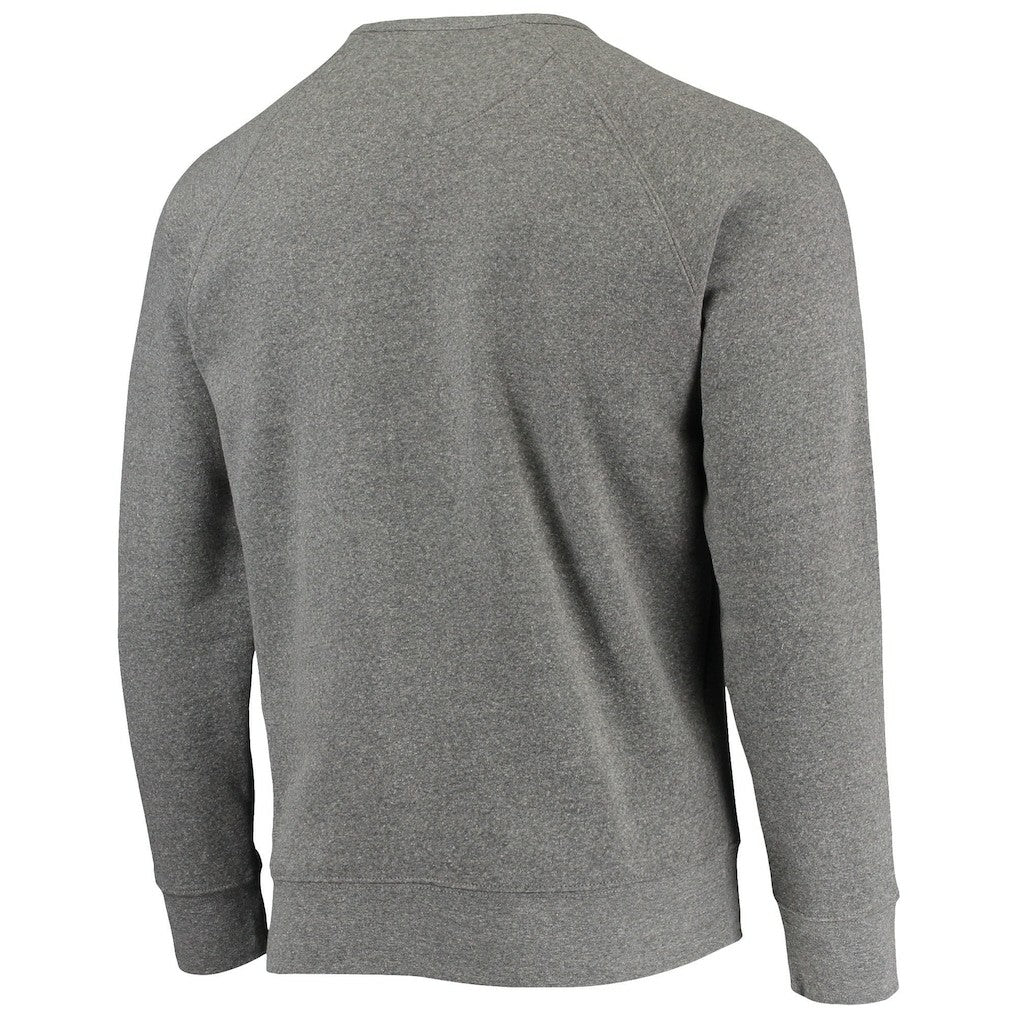 Heathered Gray Brooklyn Nets Sportiqe Moments Mixtape Harmon Raglan Pullover Sweatshirt | NBA