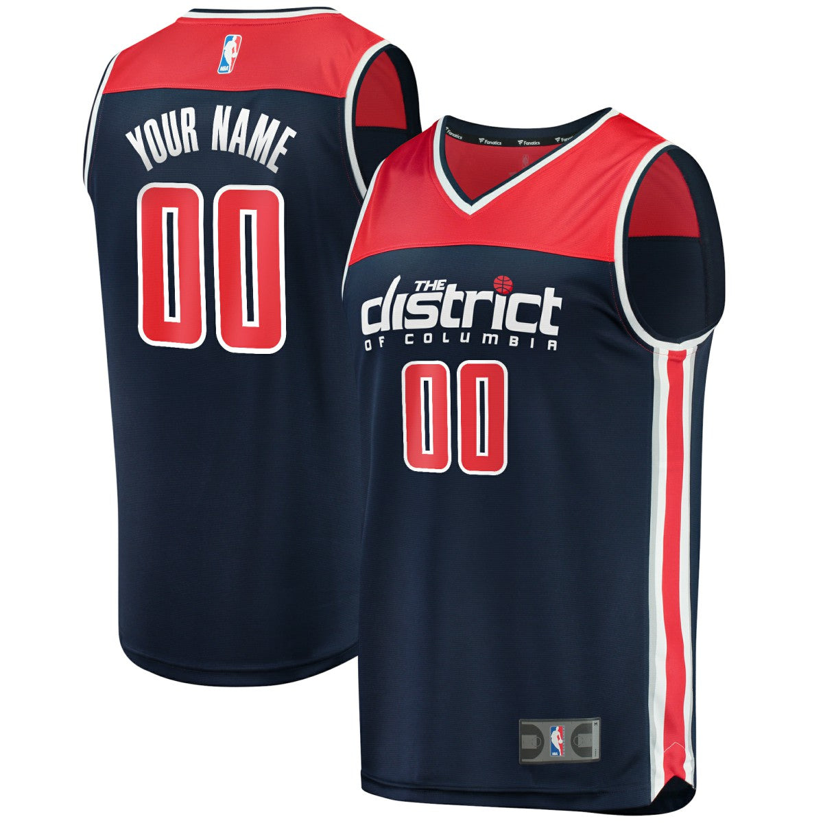Statement Edition Washington Wizards Fast Break Replica Custom Jersey Navy | NBA