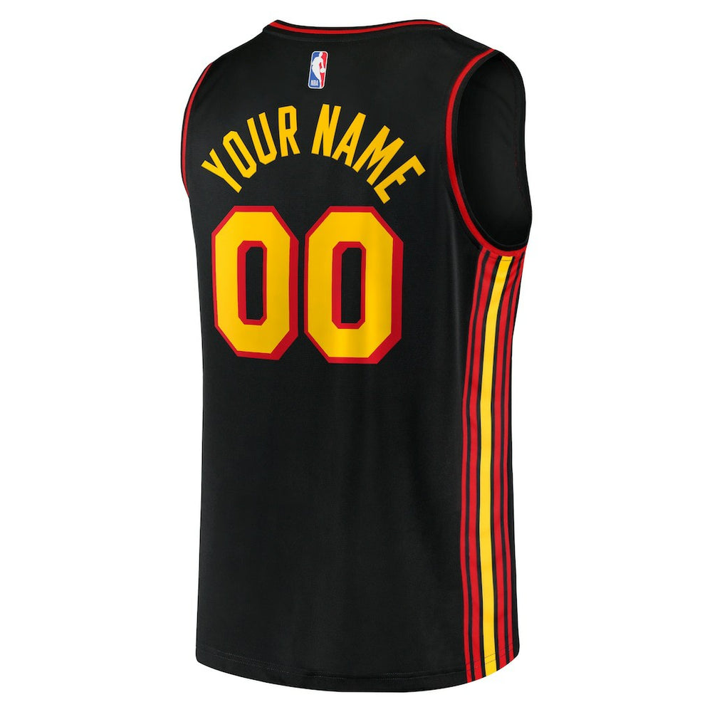 Statement Edition Atlanta Hawks Fast Break Replica Custom Jersey Black | NBA
