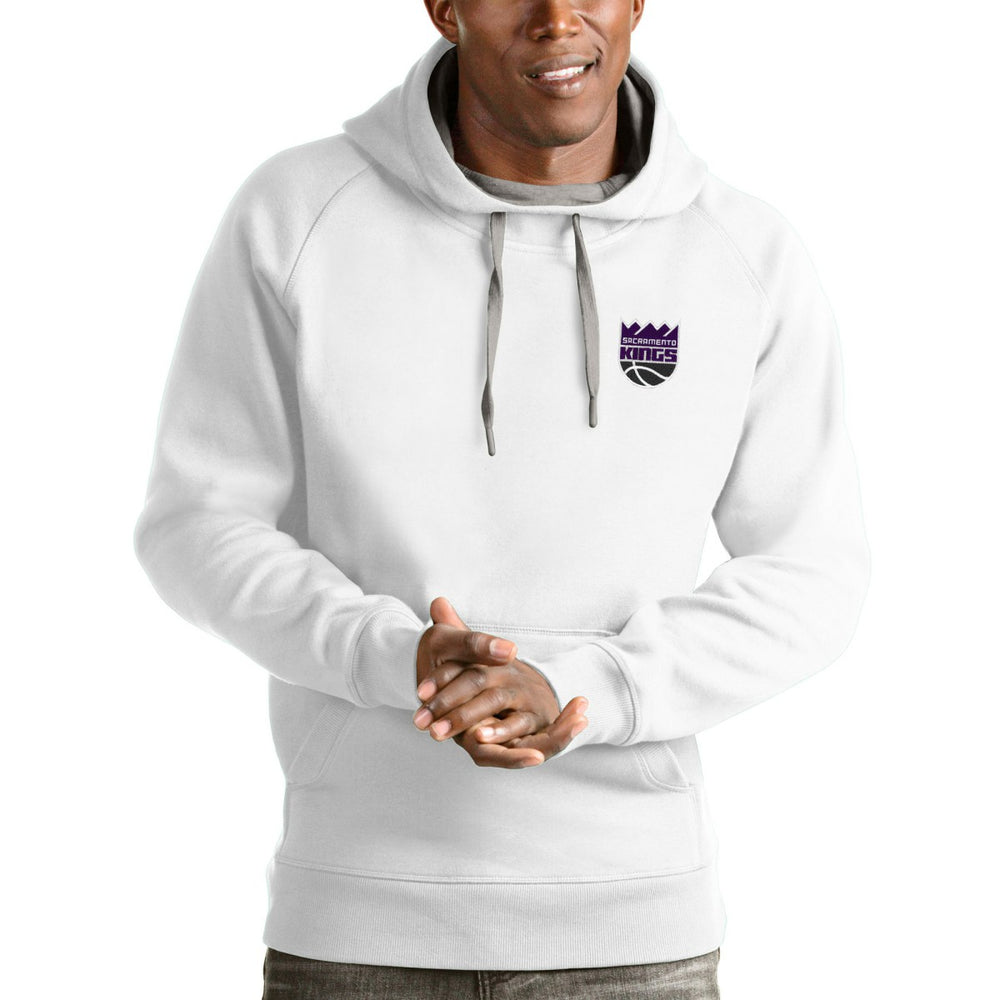 White Sacramento Kings Antigua Victory Pullover Hoodie | NBA