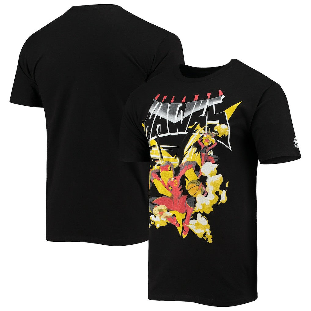 Black Atlanta Hawks NBA x McFlyy Identify Artist Series T-Shirt | NBA