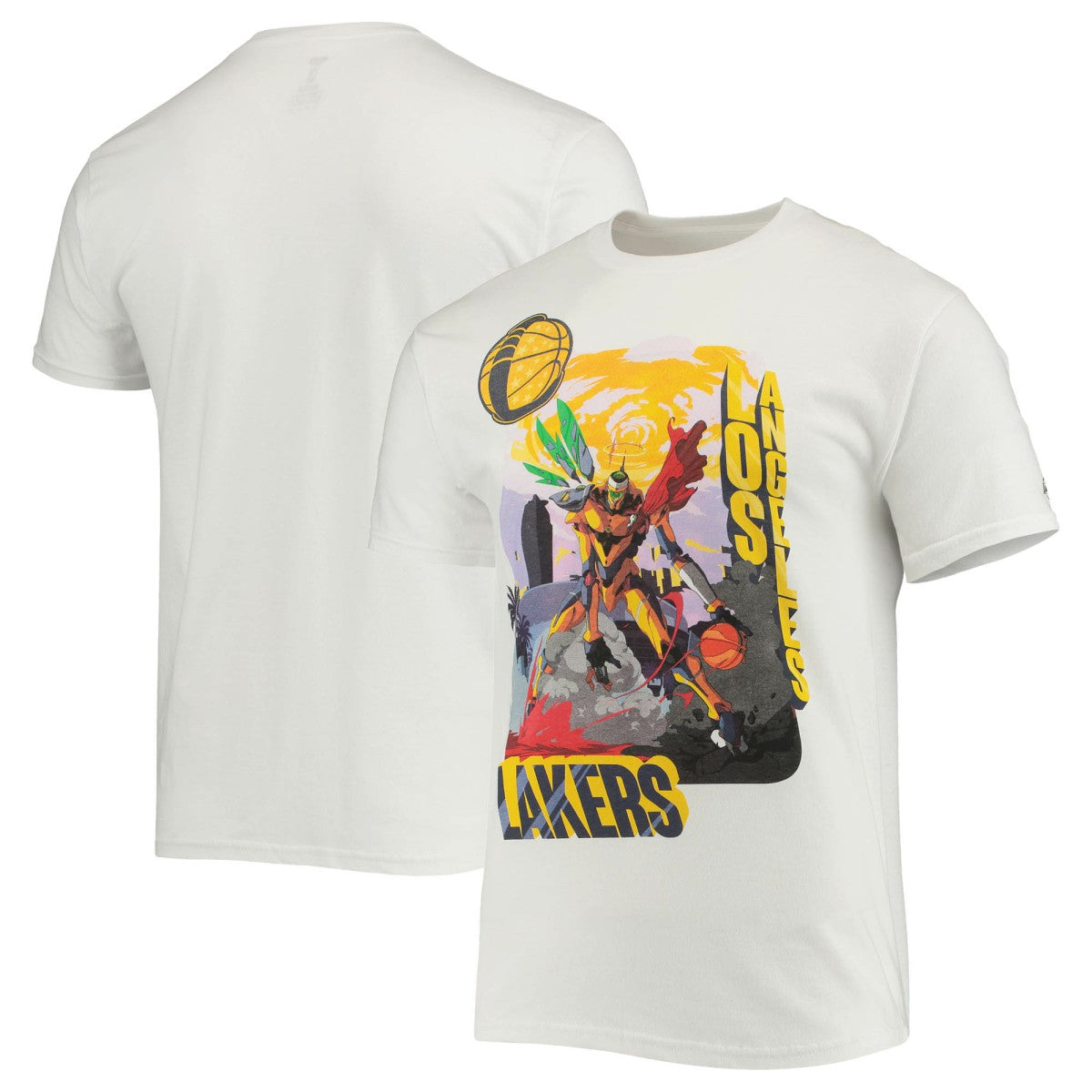 White Los Angeles Lakers NBA x McFlyy Identify Artist Series T-Shirt | NBA