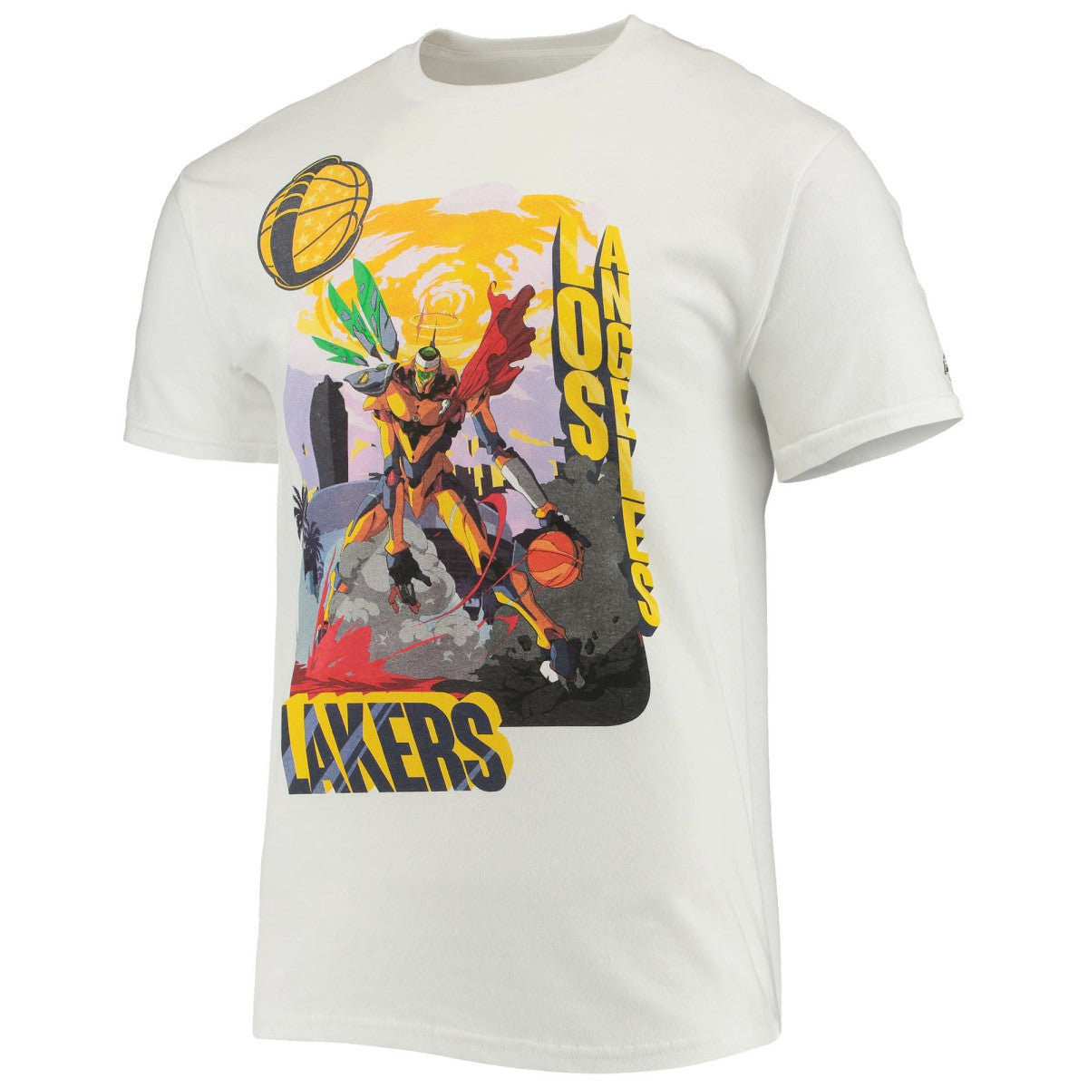 White Los Angeles Lakers NBA x McFlyy Identify Artist Series T-Shirt | NBA