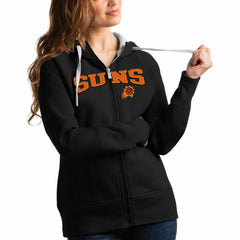 Black Phoenix Suns Antigua Women's Team Victory Full-Zip Hoodie | NBA