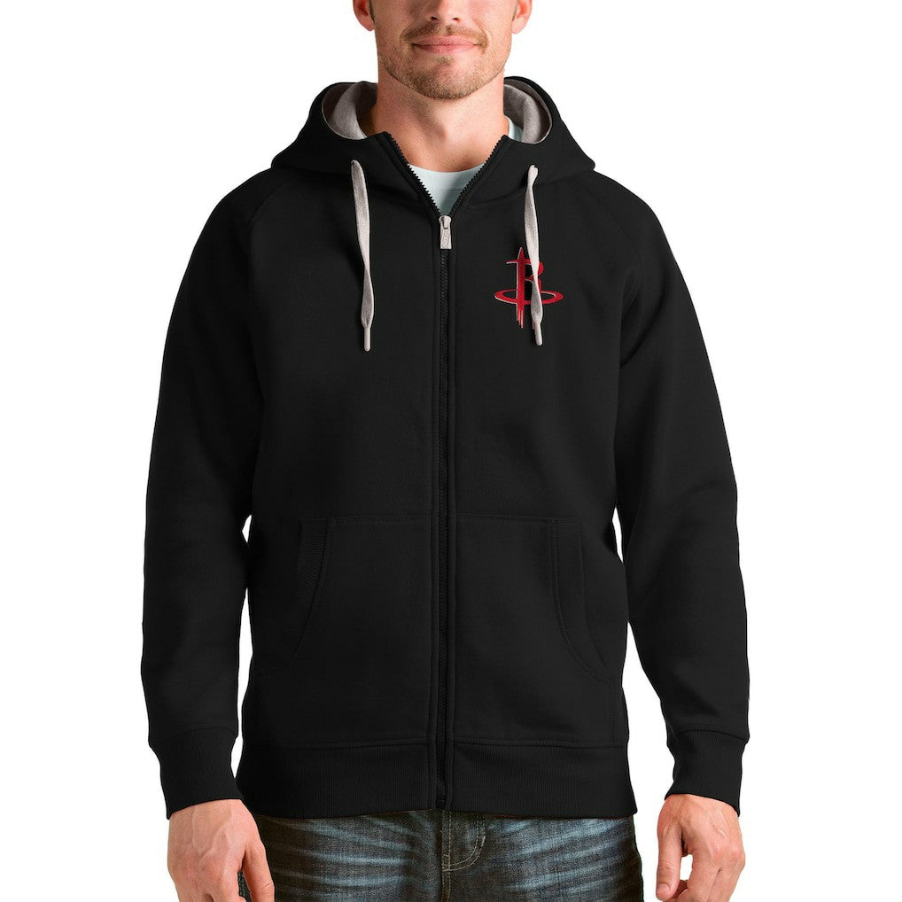 Black Houston Rockets Antigua Logo Victory Full-Zip Hoodie sale | NBA