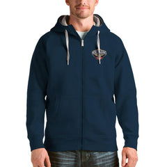 Navy New Orleans Pelicans Antigua Logo Victory Full-Zip Hoodie | NBA