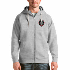 Heathered Gray Toronto Raptors Antigua Logo Victory Full-Zip Hoodie | NBA