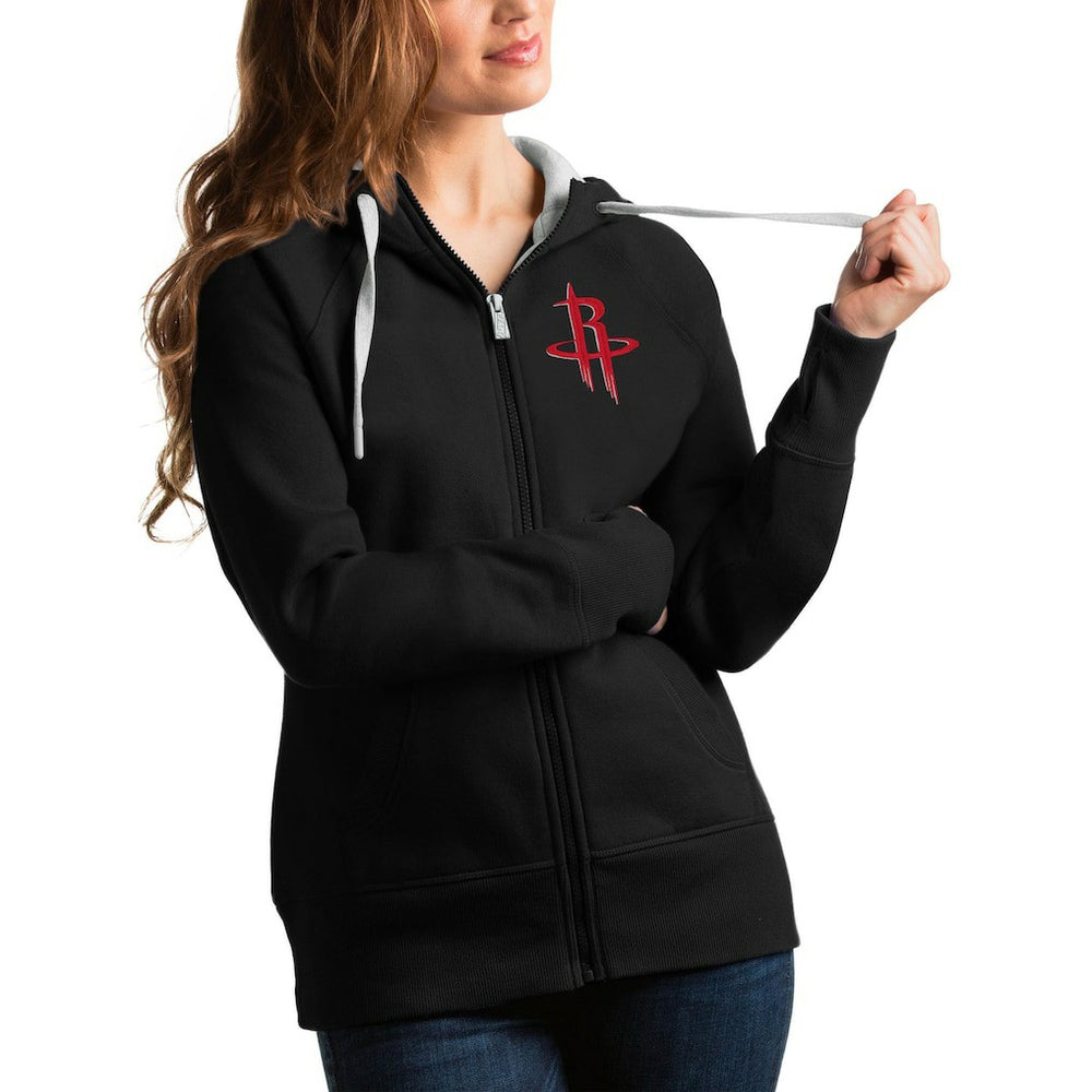 Black Houston Rockets Antigua Women's Victory Full-Zip Hoodie sale | NBA