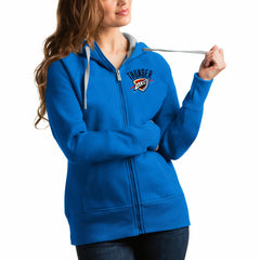 Blue Oklahoma City Thunder Antigua Women's Victory Full-Zip Hoodie | NBA