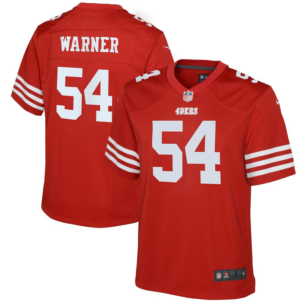 San Francisco 49ers Fred Warner  Youth Game Jersey | NFL Hot