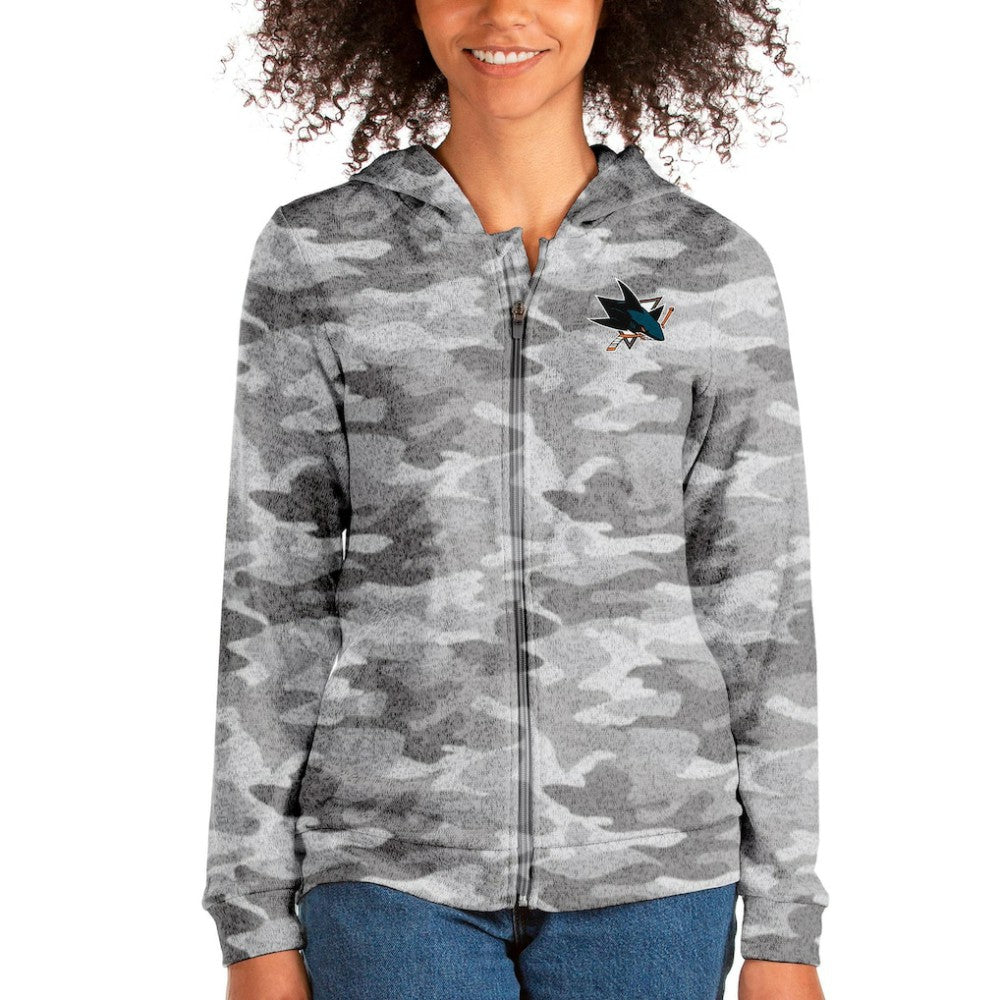 San Jose Sharks Antigua Absolute Full-Zip Hoodie -  NHL Hoodies