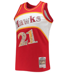 Red Dominique Wilkins Atlanta Hawks 1986/87 Hardwood Classics NBA 75th Anniversary Diamond Swingman Jersey | NBA
