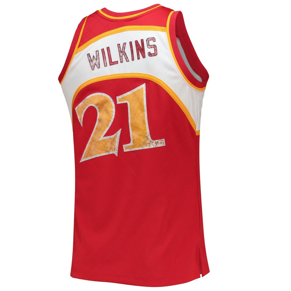 Red Dominique Wilkins Atlanta Hawks 1986/87 Hardwood Classics NBA 75th Anniversary Diamond Swingman Jersey | NBA