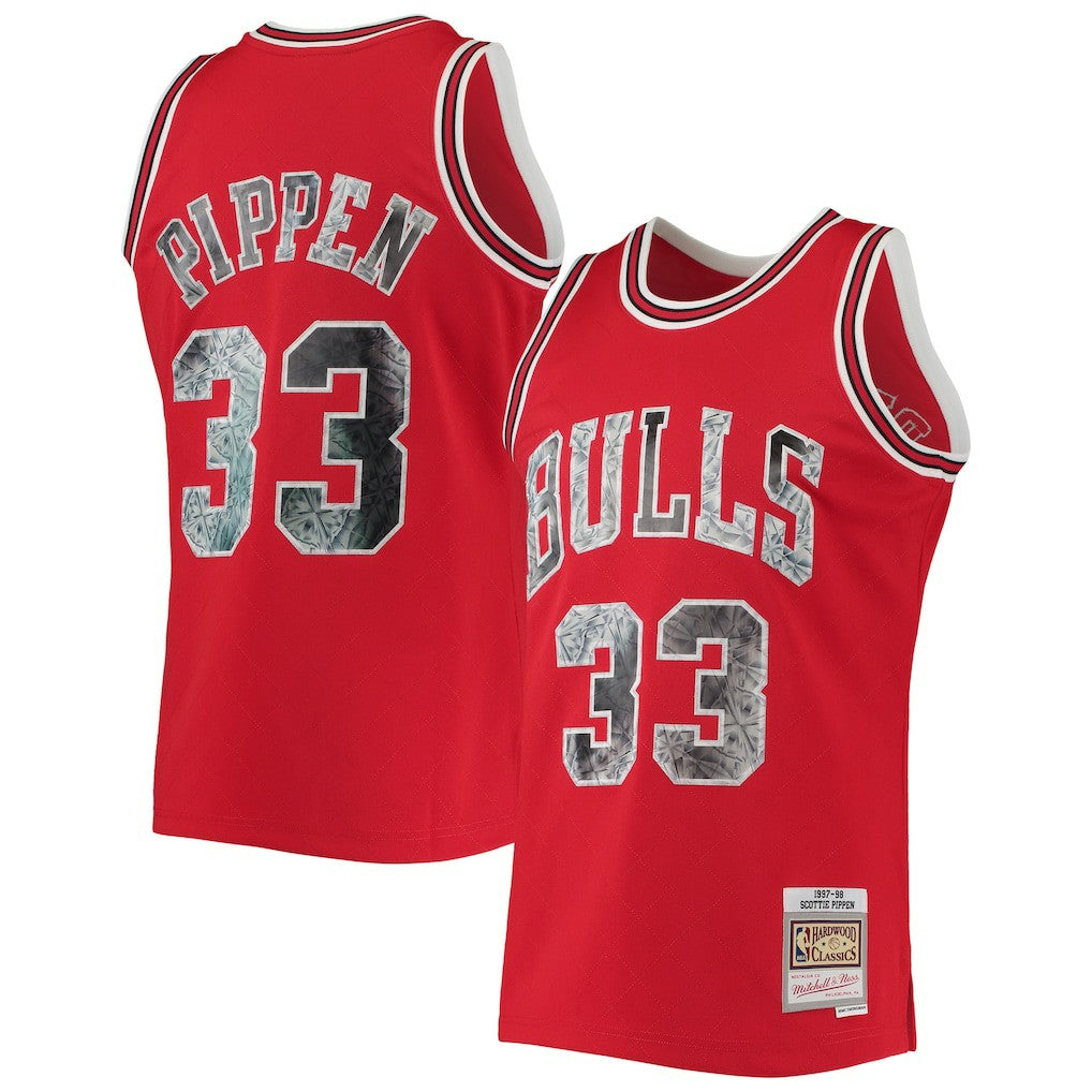 Red Scottie Pippen Chicago Bulls 1997/98 Hardwood Classics NBA 75th Anniversary Diamond Swingman Jersey sale | NBA