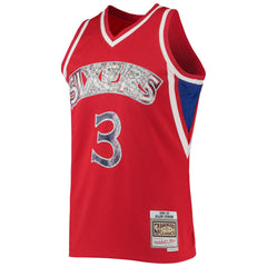 Red Allen Iverson Philadelphia 76ers 1996/97 Hardwood Classics NBA 75th Anniversary Diamond Swingman Jersey | NBA