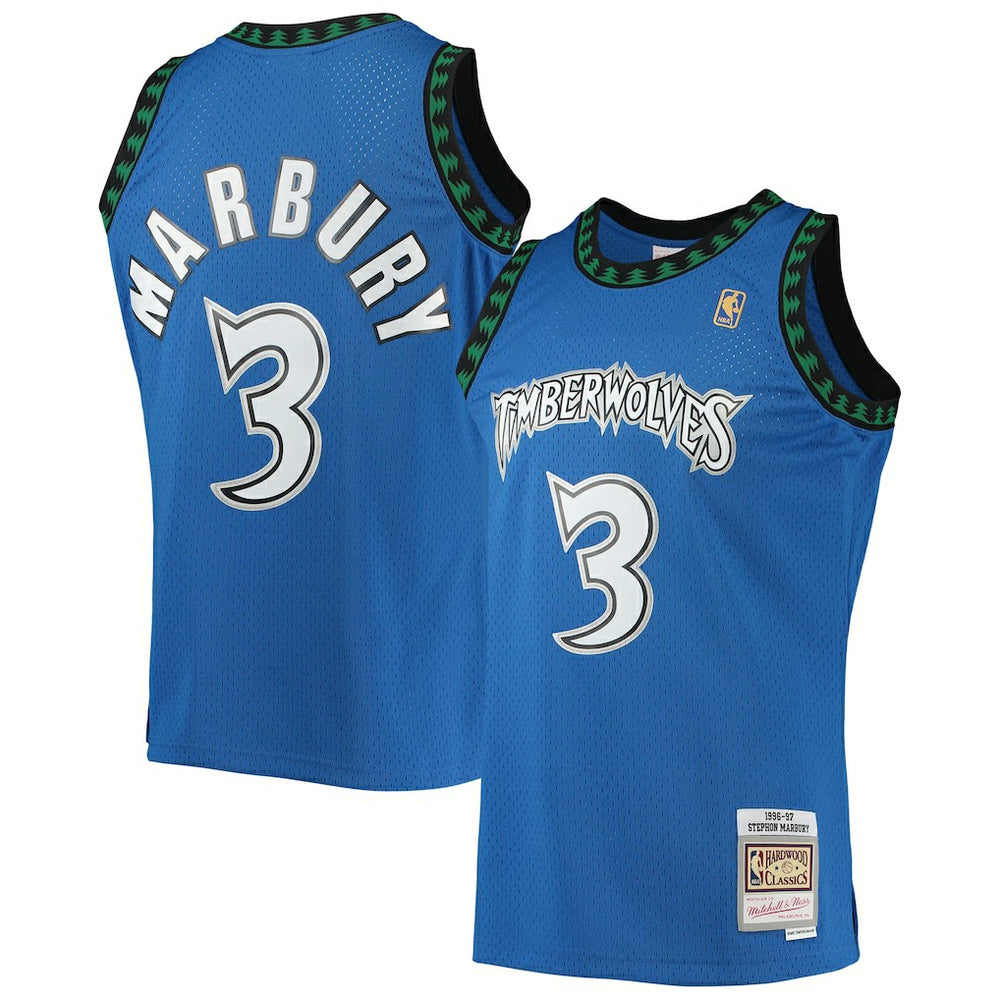 Blue Stephon Marbury Minnesota Timberwolves 1996/97 Hardwood Classics Swingman Jersey | NBA