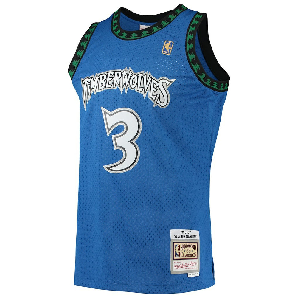 Blue Stephon Marbury Minnesota Timberwolves 1996/97 Hardwood Classics Swingman Jersey | NBA