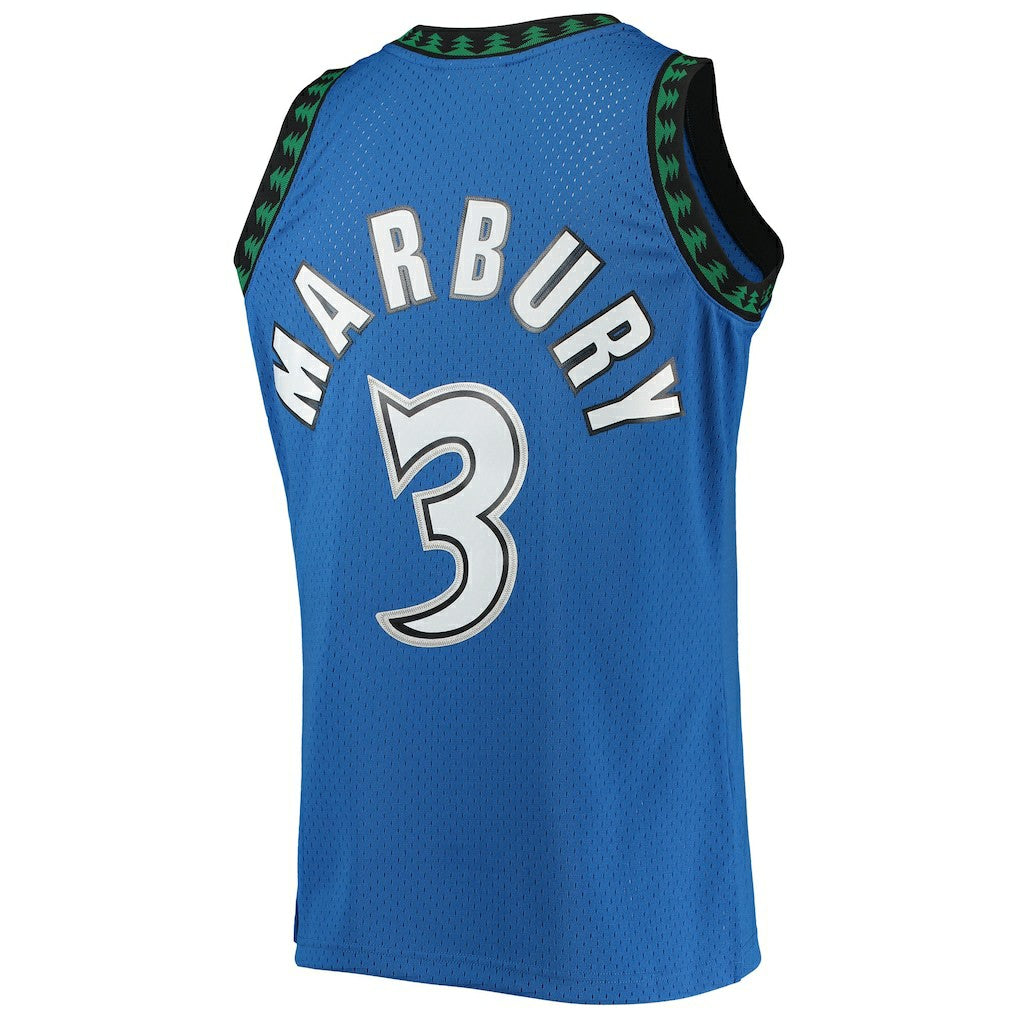 Blue Stephon Marbury Minnesota Timberwolves 1996/97 Hardwood Classics Swingman Jersey | NBA