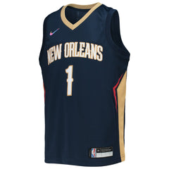 Navy Zion Williamson New Orleans Pelicans Youth 2021/22 Diamond Swingman Jersey | NBA