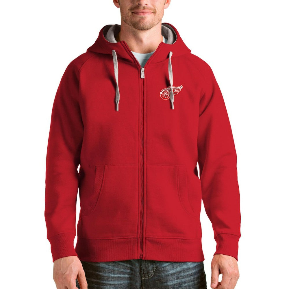 Detroit Red Wings Antigua Logo Victory Full-Zip Hoodie -  NHL Hoodies