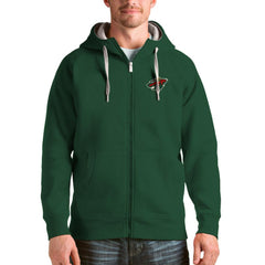 Minnesota Wild Antigua Logo Victory Full-Zip Hoodie -  NHL Hoodies