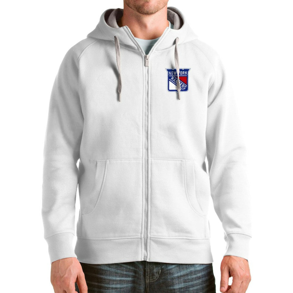 New York Rangers Antigua Logo Victory Full-Zip Hoodie -  NHL Hoodies