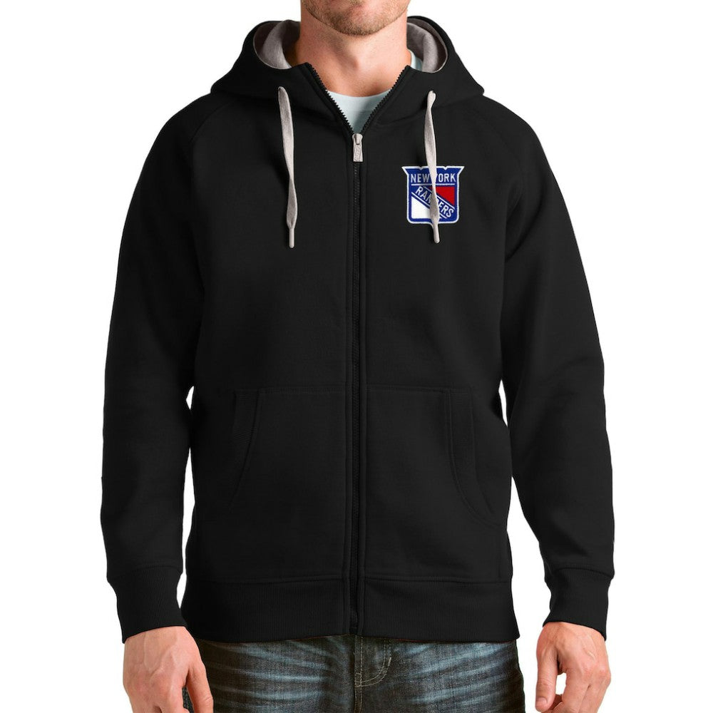 New York Rangers Antigua Logo Victory Full-Zip Hoodie -  NHL Hoodies