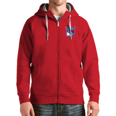New York Rangers Antigua Logo Victory Full-Zip Hoodie -  NHL Hoodies