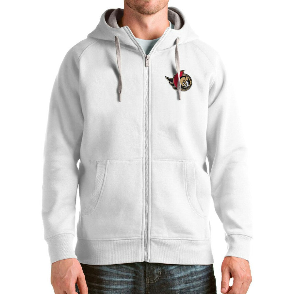 Ottawa Senators Antigua Logo Victory Full-Zip Hoodie -  NHL Hoodies