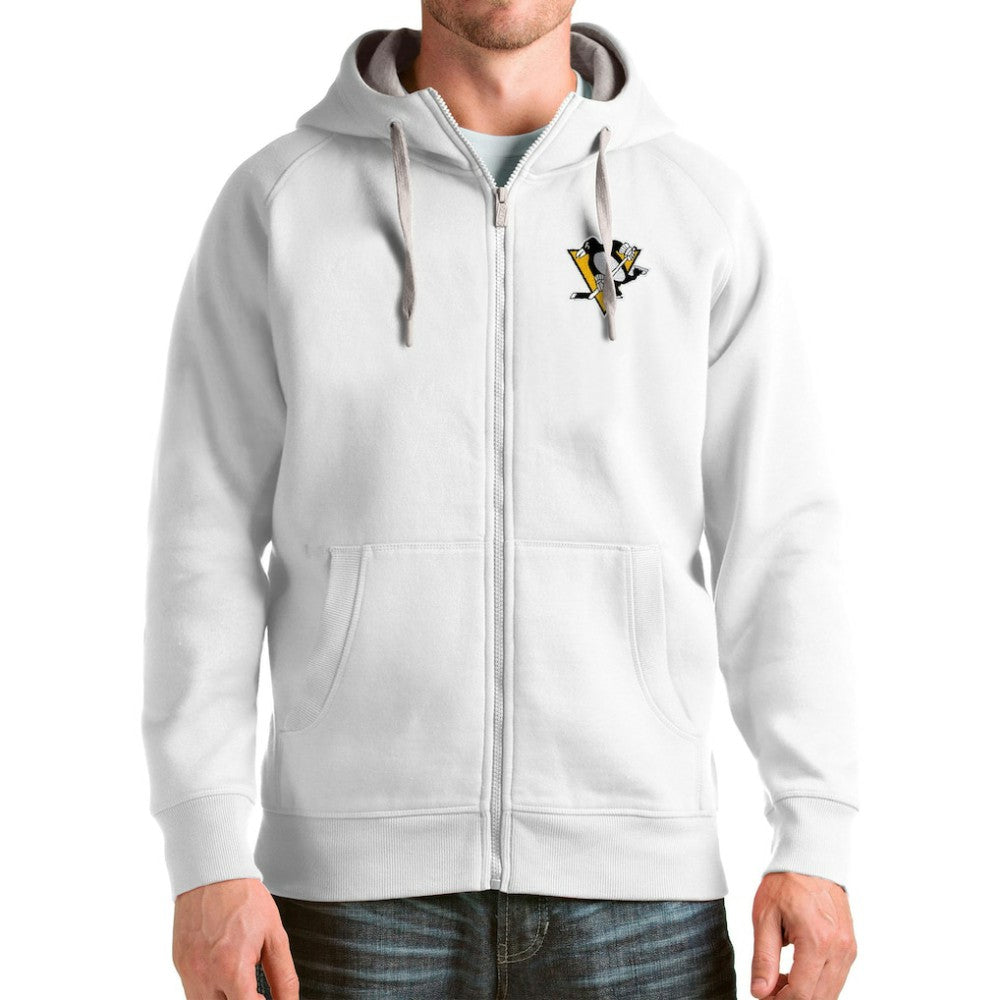 Pittsburgh Penguins Antigua Logo Victory Full-Zip Hoodie -  NHL Hoodies