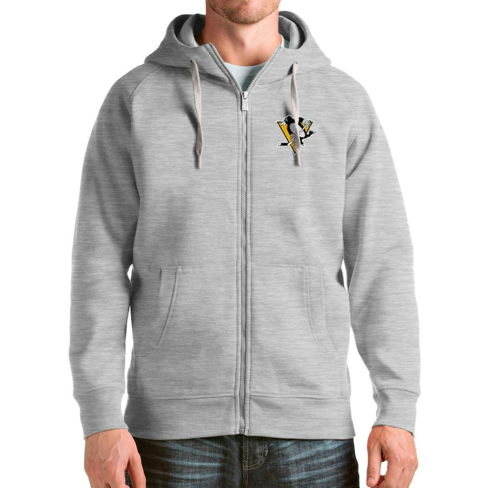 Pittsburgh Penguins Antigua Logo Victory Full-Zip Hoodie -  NHL Hoodies