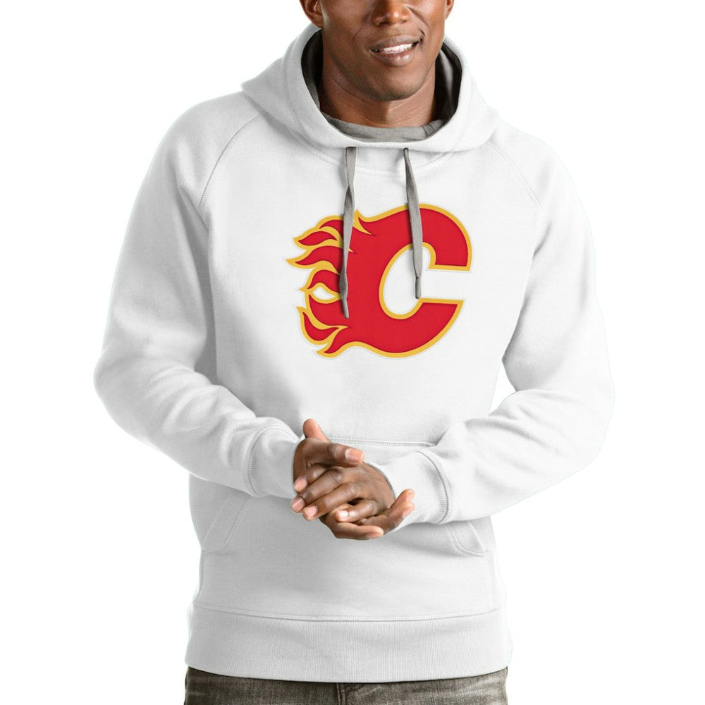 Calgary Flames Antigua Logo Victory Pullover Hoodie -  NHL Hoodies