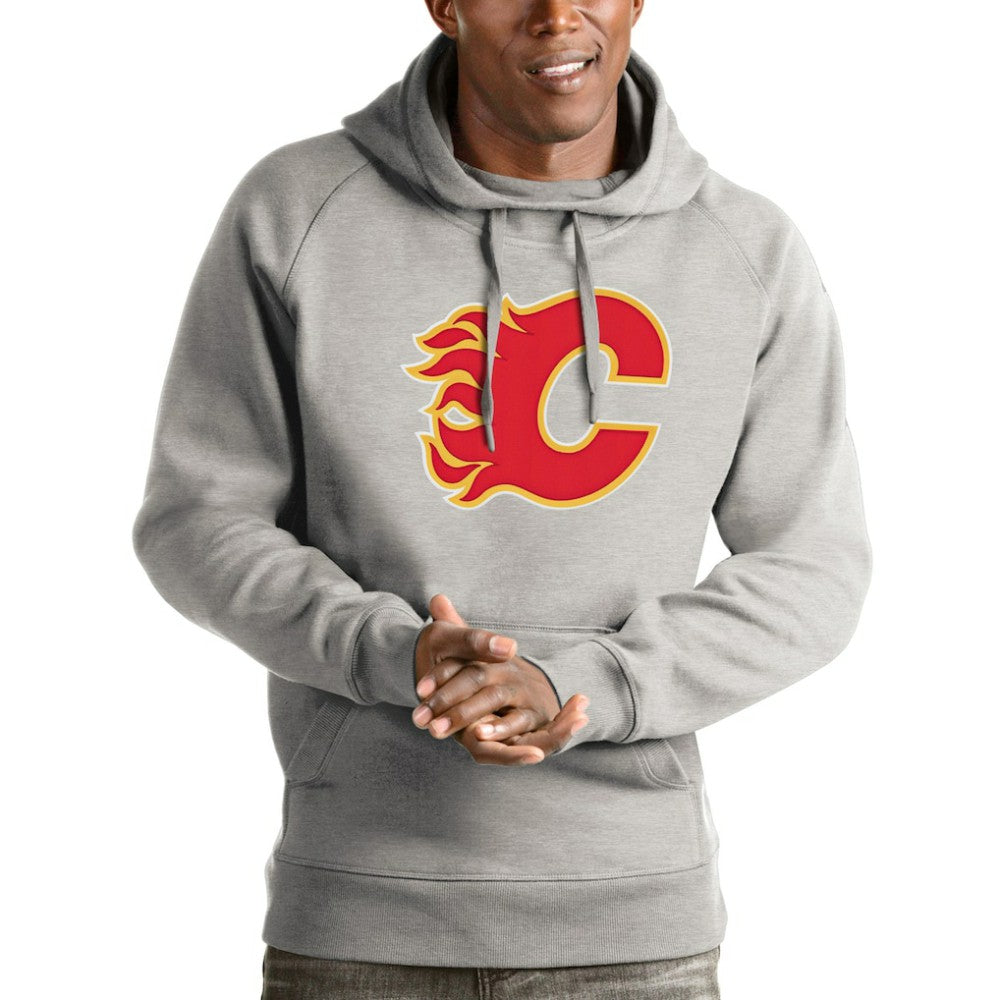 Calgary Flames Antigua Logo Victory Pullover Hoodie -  NHL Hoodies