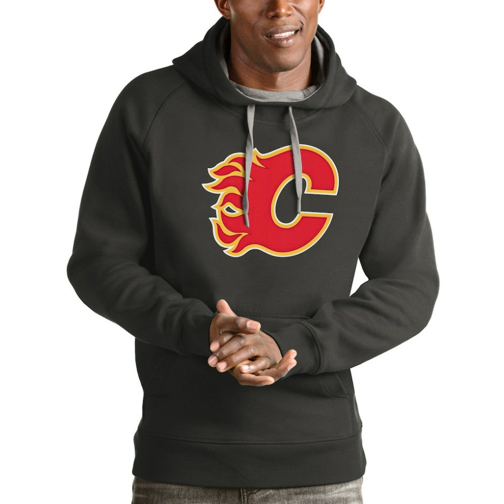 Calgary Flames Antigua Logo Victory Pullover Hoodie -  NHL Hoodies