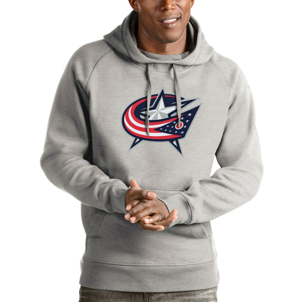 Columbus Blue Jackets Antigua Logo Victory Pullover Hoodie -  NHL Hoodies