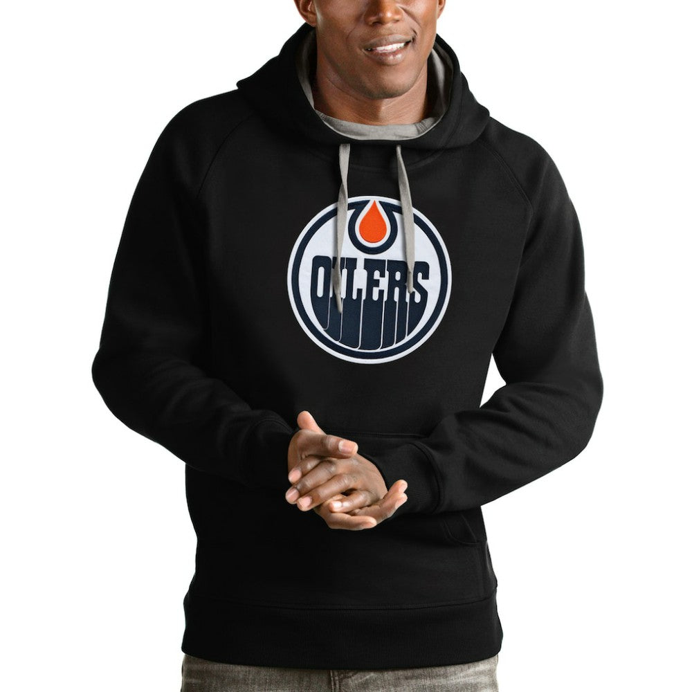 Edmonton Oilers Antigua Logo Victory Pullover Hoodie -  NHL Hoodies