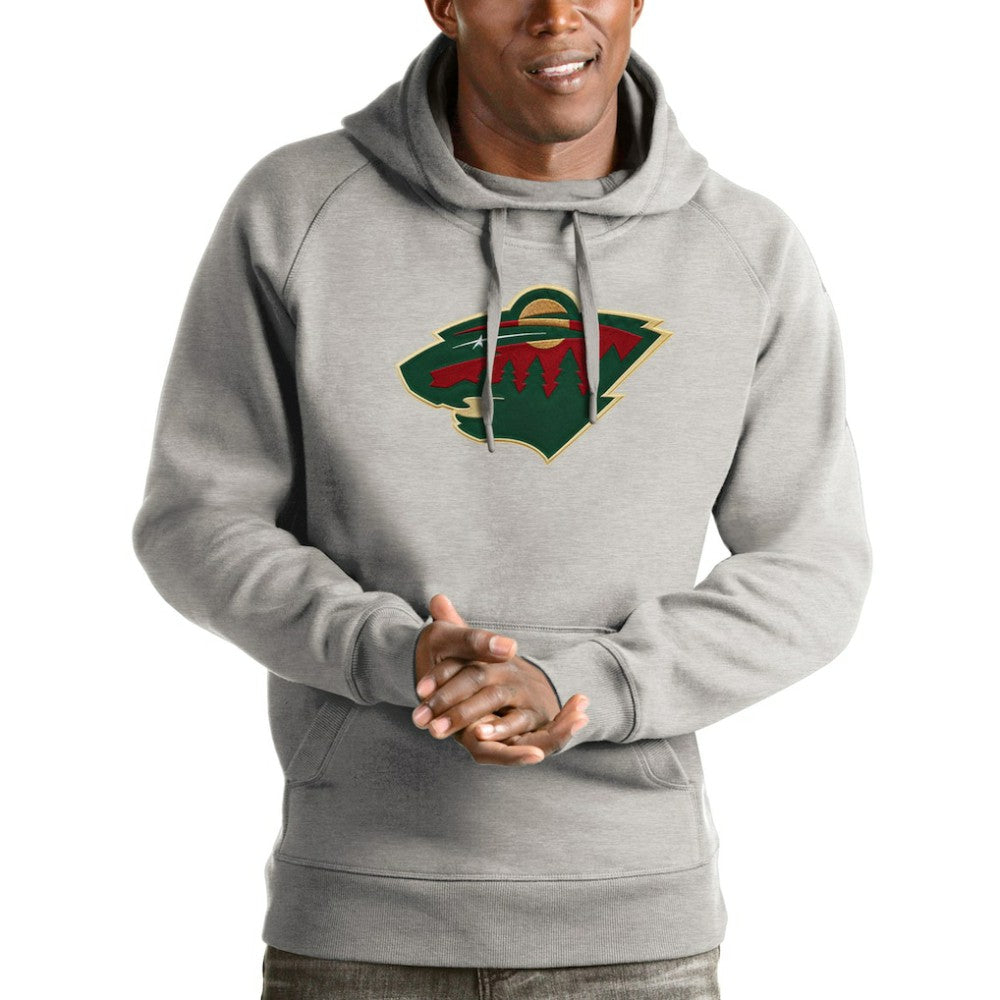 Minnesota Wild Antigua Logo Victory Pullover Hoodie -  NHL Hoodies