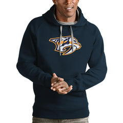 Nashville Predators Antigua Logo Victory Pullover Hoodie -  NHL Hoodies