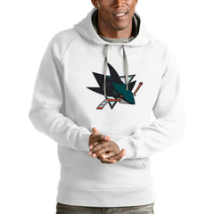San Jose Sharks Antigua Logo Victory Pullover Hoodie -  NHL Hoodies