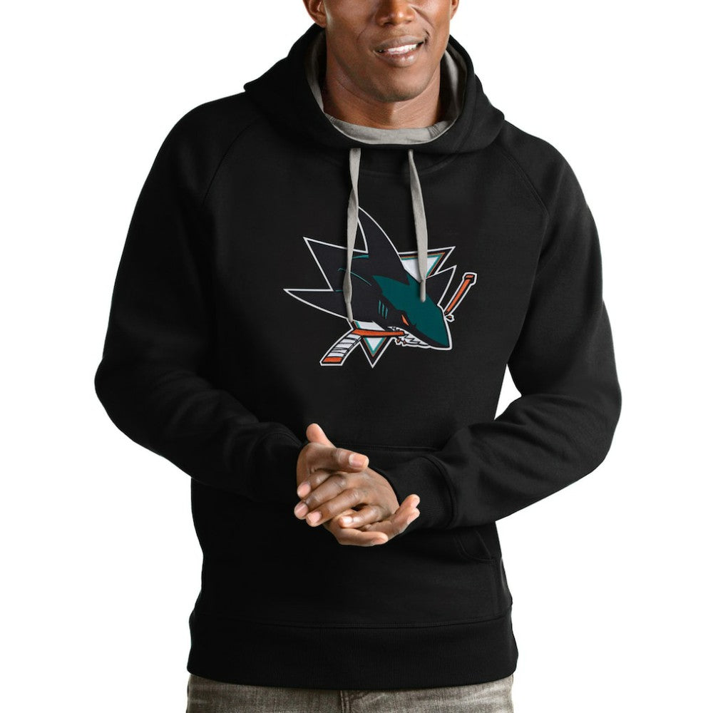 San Jose Sharks Antigua Logo Victory Pullover Hoodie -  NHL Hoodies