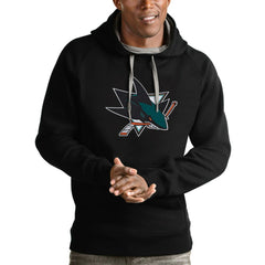 San Jose Sharks Antigua Logo Victory Pullover Hoodie -  NHL Hoodies